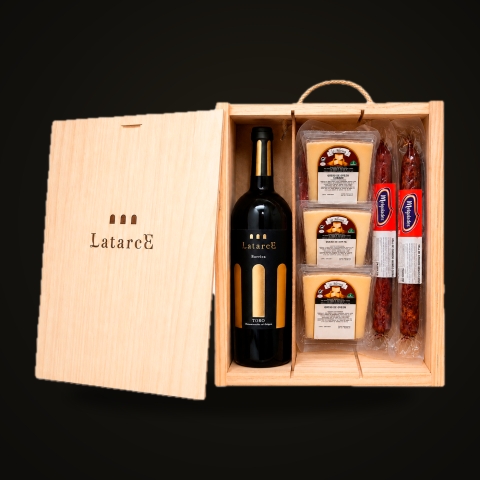 Pack Gourmet Latarce · Barrica, Queso de Oveja y Chorizo Ibérico